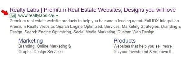 Google AdWords Ad Example